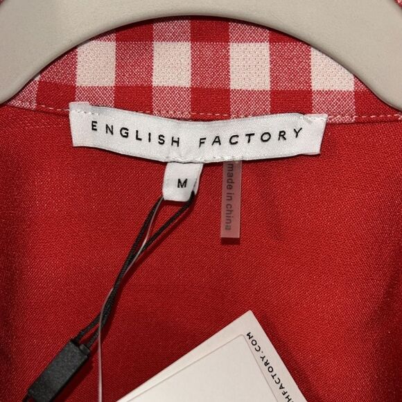 Anthropologie English Gingham Cropped Jacket(Size Medium) - Picture 8 of 10